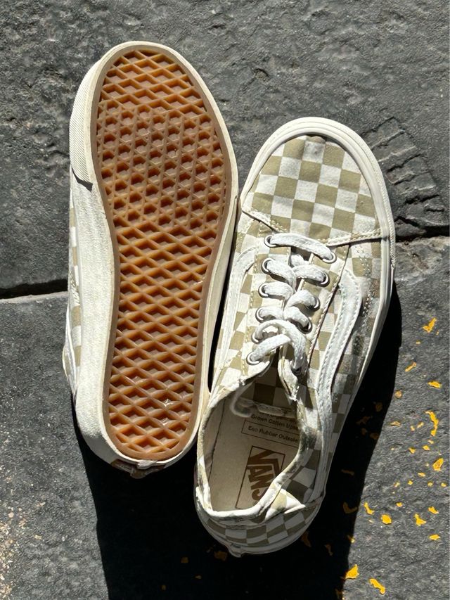 Vans 38, Old Skool Tapered Eco Theory checker beig