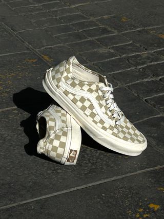 Vans 38, Old Skool Tapered Eco Theory checker beig