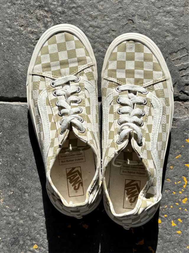 Vans 38, Old Skool Tapered Eco Theory checker beig