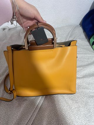 Bolso Paco Martinez Amarillo y Marrón