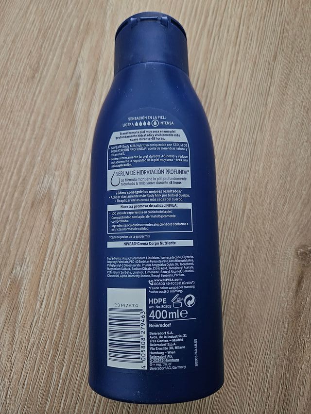 Nivea Body Milk Nutritivo 400 ml