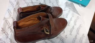 Scarponcini donna marroni con fibbia n. 39