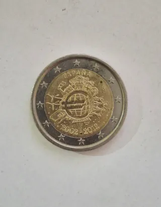 Moneda 2€ España 10º Aniversario Euro