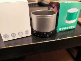 2 Altavoces Bluetooth Promocionales Verde y Gris