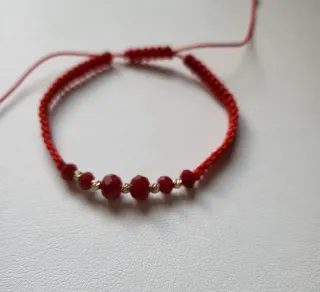 Pulsera oro 14k y piedras grises