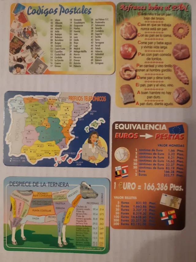 Lote Calendarios Bolsillo ONCE Coleccionistas