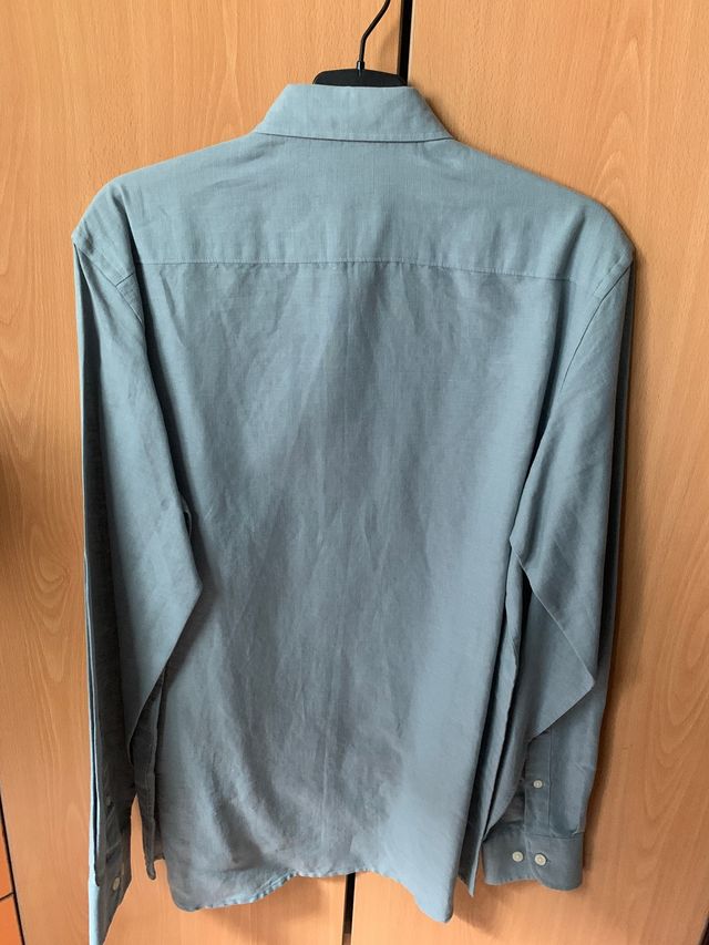 Camisa Unit Lino Algodón Verde El Corte Inglés