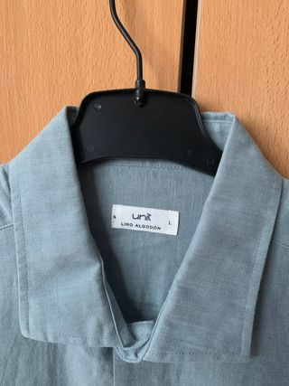 Camisa Unit Lino Algodón Verde El Corte Inglés