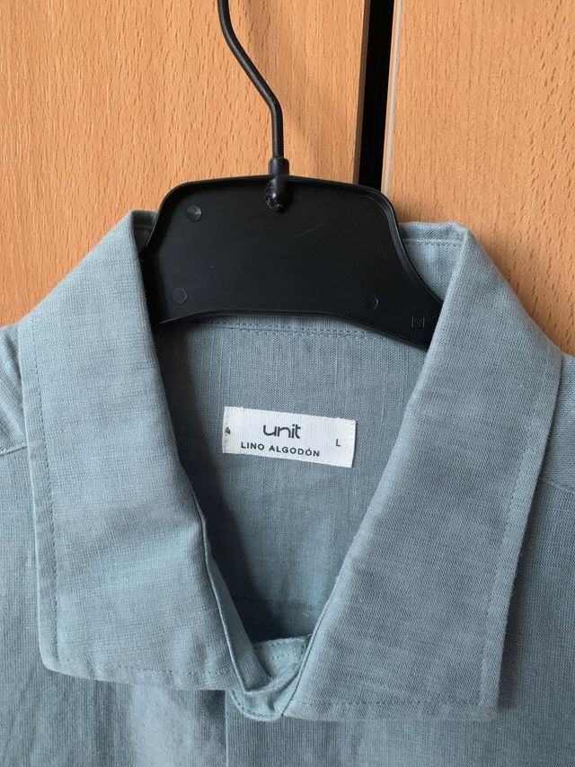 Camisa Unit Lino Algodón Verde El Corte Inglés