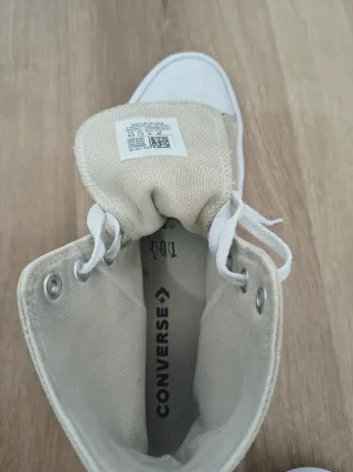 Converse con plataforma talla 41 color beige