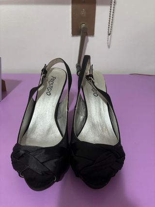 Zapatos Tacón Negro Talla 38