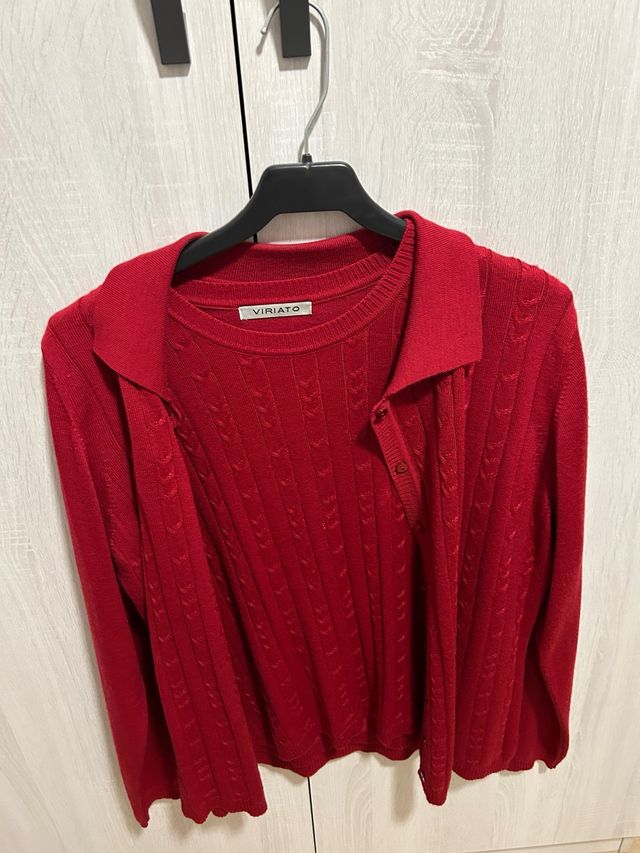Conjunto jersey y rebeca Viriato rojo