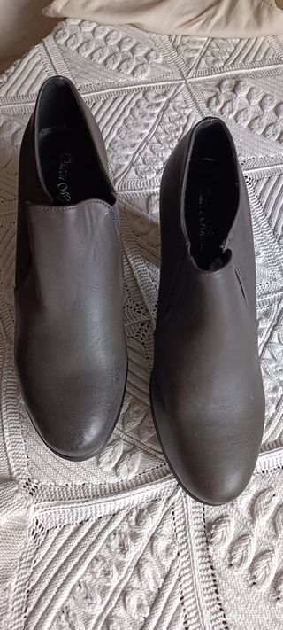 Polacchine donna tacco alto grigio n. 40