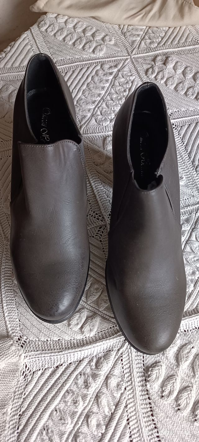 Polacchine donna tacco alto grigio n. 40