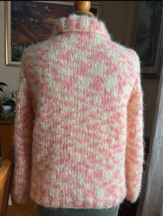 Maglione lana mohair fatto a mano taglia M/L