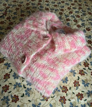 Maglione lana mohair fatto a mano taglia M/L