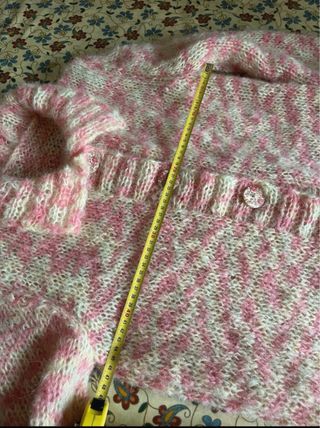Maglione lana mohair fatto a mano taglia M/L
