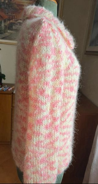 Maglione lana mohair fatto a mano taglia M/L