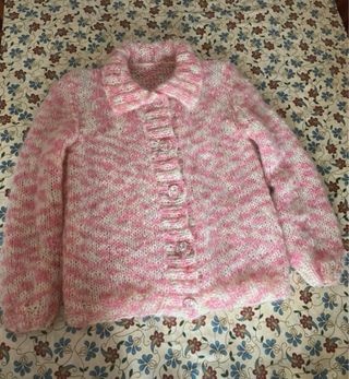 Maglione lana mohair fatto a mano taglia M/L