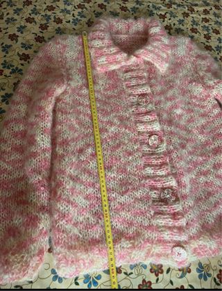 Maglione lana mohair fatto a mano taglia M/L