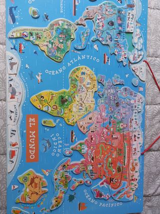 Puzzle imanes mundo