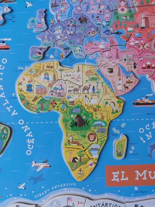 Puzzle imanes mundo