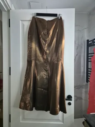 Conjunto Falda y Top Marrón Dorado