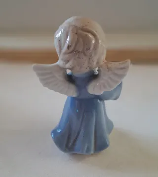 Angioletto porta candela in ceramica