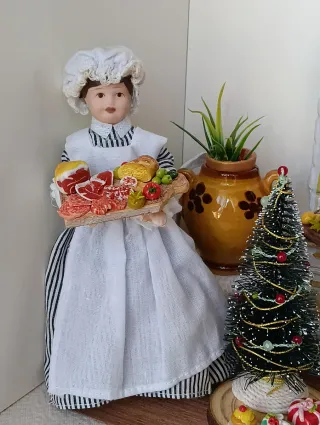 Miniatura vassoio salumi per casa bambole