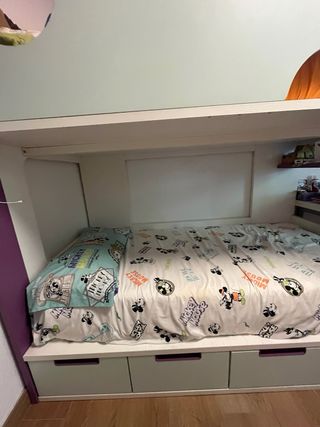 Litera con 4 cajoneras