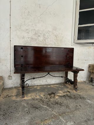 Banco antiguo madera y metal