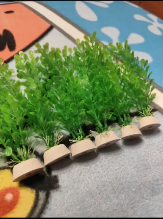 Set 6 Piante Artificiali Acquario Altezza 20cm