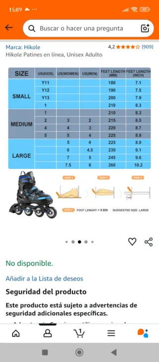 Patines en línea ABEC-7 Negro/Azul