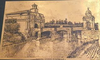 Quadro - Litografia dorata Porta Portello Padova