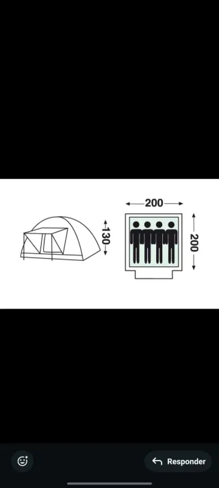 Tienda de campaña 4 personas