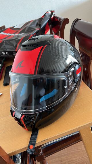 Casco de moto Shark Carbon Rojo
