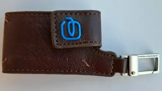 Etichetta bagaglio Piquadro in pelle