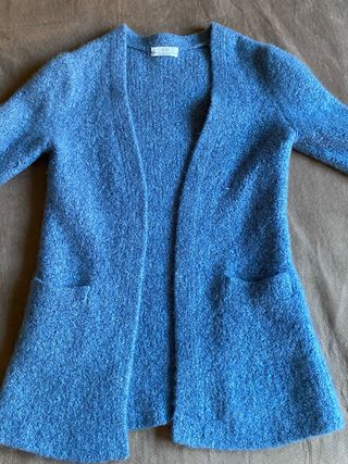 CO Cárdigan 80% Cachemira Talla XS Azul