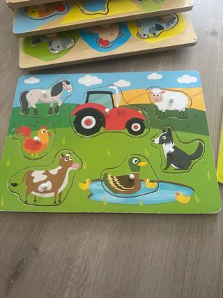 Puzzle encajable madera lote