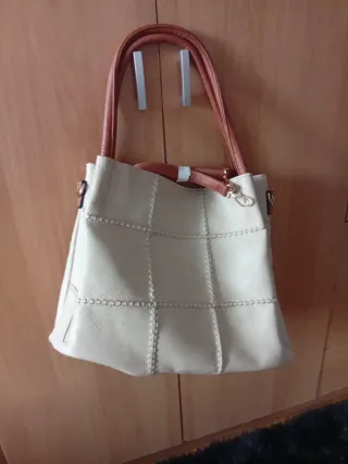 Bolso Beige con Cartera a Juego