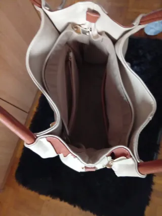 Bolso Beige con Cartera a Juego