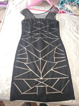 Vestido mujer azul y verde talla única