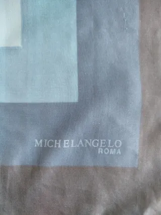Pañuelo de seda MICHELANGELO dif. tonos de azul