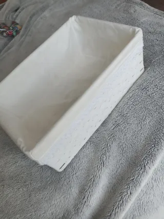 Cesta blanca con forro extraíble