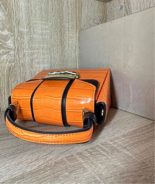Bolso Bulgari Naranja y Negro