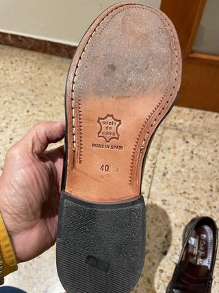 Zapatos de caballero El Corte Inglés, suela cuero