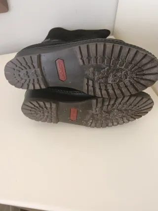 Stivali camoscio nero lana