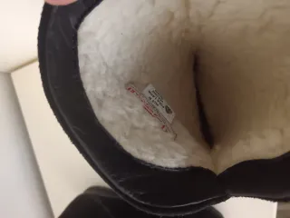 Stivali camoscio nero lana