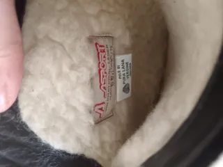 Stivali camoscio nero lana