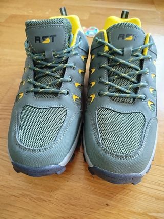 Zapatillas RST senderismo verde y amarillo